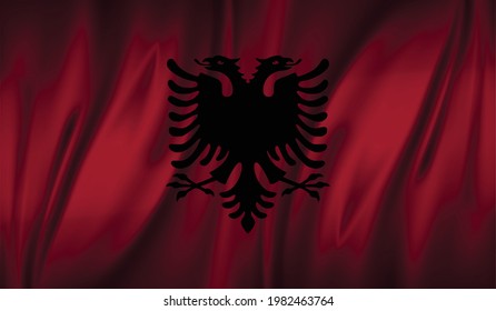 Albanien-Wellenflagge-Flachbild-Vektorgrafik