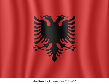 Albania waving flag