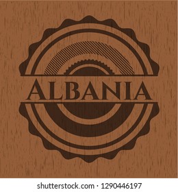 Albania wood emblem. Vintage.