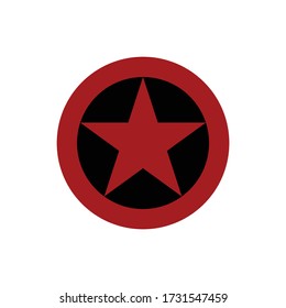 Albanian air force roundel. Military symbol. Vector Illustration