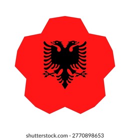 Albanian double-headed eagle crest on red shield