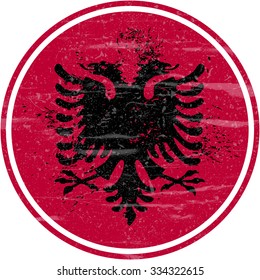 Albanian Flag, Splash and Grunge Design