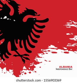 Albanian flag vector. can be used for Independence Day celebrations or other events