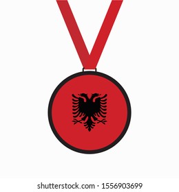 Albanian flag vector. can be used for Independence Day celebrations or other events