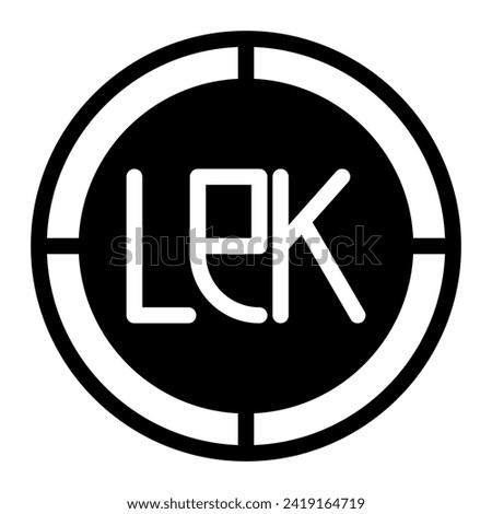 albanian lek coin flat Icon Vector Illustration Designed for web and software interfaces.