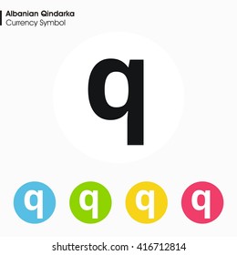 Albanian Qindarka sign icon.Money symbol. Vector illustration.
