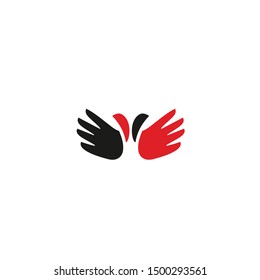 albanian,eagle hands symbol/Icon/Logo Design Vector Template Illustration