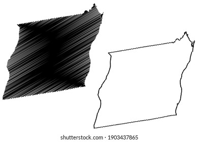 Albany County, New York State (U.S. county, United States of America) map vector illustration