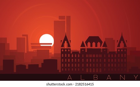 Albany Low Sun Skyline Scene