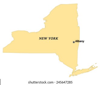 Albany New York Locate Map Stock Vector (Royalty Free) 245647285 ...