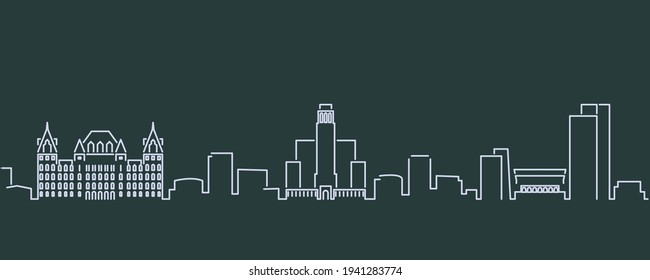 Albany Single Line Skyline Profile