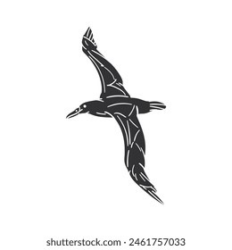 Albatros Icon Silhouette Illustration. Bird Vector Graphic Pictogram Symbol Clip Art. Doodle Sketch Black Sign.