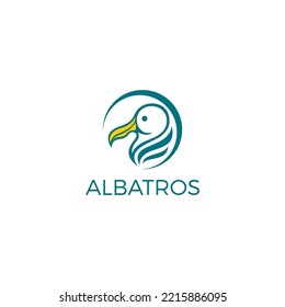 Albatros logo design Premium Vector, Bird Icon