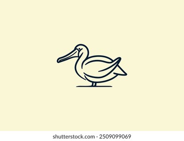 Albatros logo design vector icon flat illustration