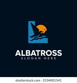 Albatros Logo Template Featuring Stylish Letter L  Design for Modern Branding Options