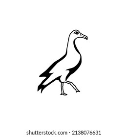 albatross animal mascot logo design