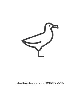 Albatross bird line icon. linear style sign for mobile concept and web design. Albatross outline vector icon. Symbol, logo illustration. Vector graphics
