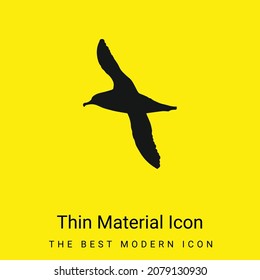 Forma de pájaro Albatross Icono mínimo de material amarillo brillante