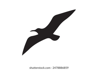 Albatross Black Silhouette Vector Design