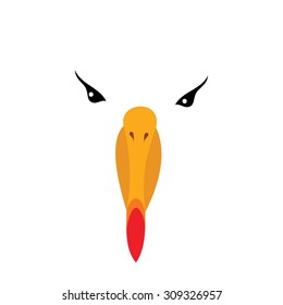 Albatross face - vector illustration