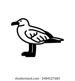 Albatross Glyph Icon, Vector illustration