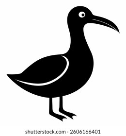 albatross icon silhouette vector logo on white background