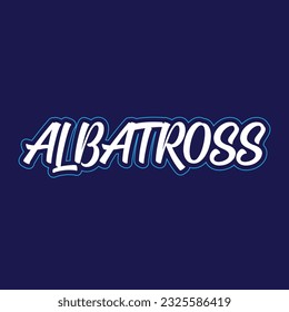 Albatross Lettering Logo Design Template