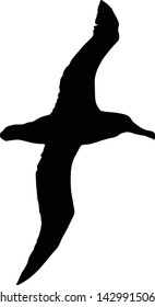 Albatross Silhouette Fly Vector Style