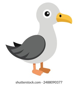 Albatross Vector Illustration - Cartoon, Clipart, Line Art Design. Albatross vector: cartoon, clipart, and line art design for digital products.