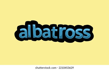 ALBATROSS writing vector design on a yellow background very simple and very cool