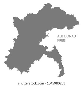 Alb-Donau-Kreis county map of Baden Wuerttemberg Germany