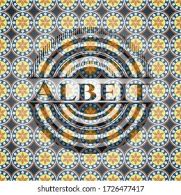 Albeit arabesque emblem. arabic decoration. 