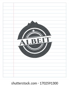 Albiges Emblem, das in Bleistift gezeichnet wurde. Vektorillustration Illustration. Detaillierte Angaben. 