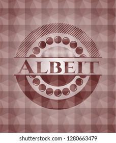 Albeit red seamless geometric badge.