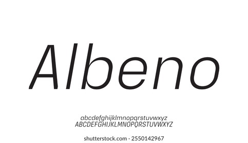 Albeno, Elegant alphabet letters font and number. Classic Lettering Minimal Fashion Designs. Typography modern serif fonts decorative vintage wedding concept. vector illustration
