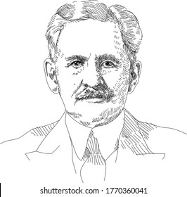 Albert Abraham Michelson - American physicist, known for the invention of the Michelson interferometer and precision measurements of the speed of light. Nobel laureate in physics svg