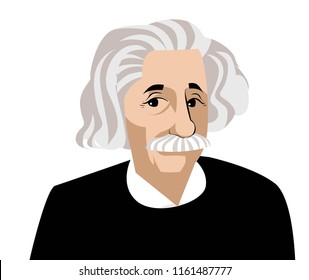 Albert Einstein Face Cartoon