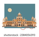 Albert Hall Museum Jaipur as Stock Illustration as EPS 10 File