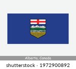 Alberta Canada Flag. Canadian Province Banner. Flag of AB, CA. EPS Vector Illustration.