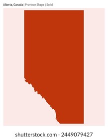 Alberta, Canada. Simple vector map. Province shape. Solid style. Border of Alberta. Vector illustration.