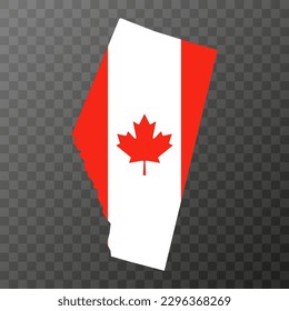 Alberta map, province of Canada. Vector illustration.