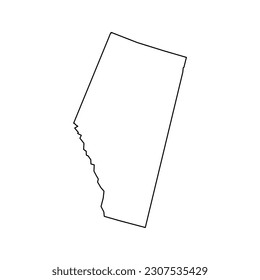 Alberta map, province of Canada. Vector illustration.