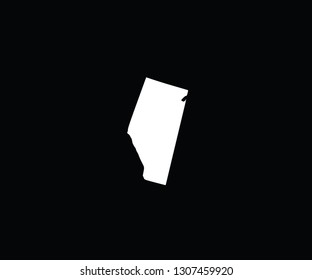 Alberta outline map Canada province