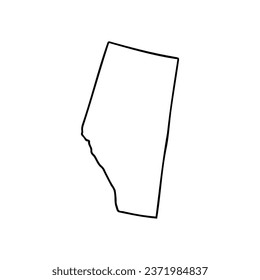 Alberta Rahmenplan. Provinzen und Territorien Kanadas. Vektorplan mit Umriss.