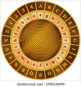 Alberti Cipher Disk - Cipher Wheel