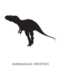 Albertosaurus icon vector on white background. Black icon illustration
