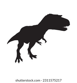 Albertosaurus icon vector on white background. Black icon illustration