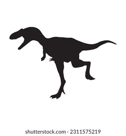 Albertosaurus icon vector on white background. Black icon illustration