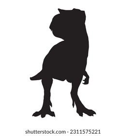 Albertosaurus icon vector on white background. Black icon illustration