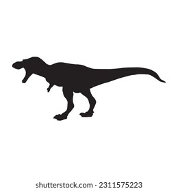 Albertosaurus icon vector on white background. Black icon illustration